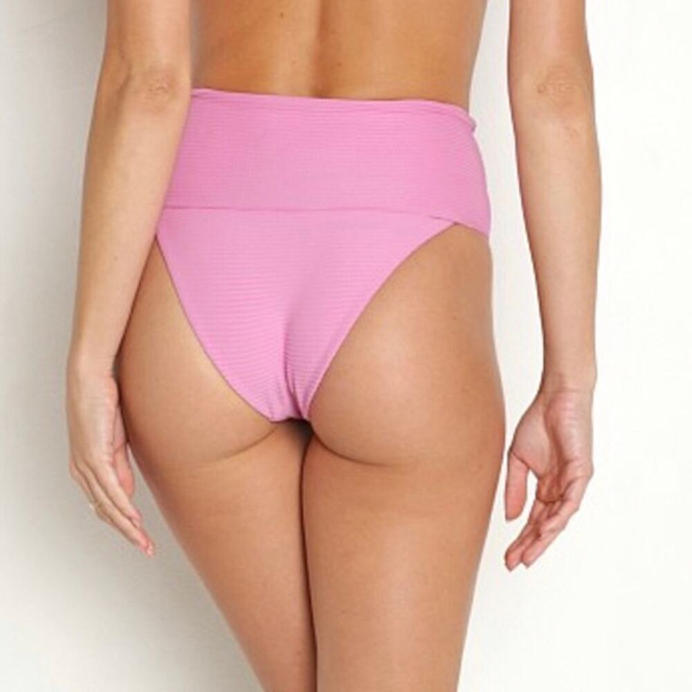 L*Space Desi High Waisted Bikini Bottom in Rosebud XS NWT - Picture 2 of 8